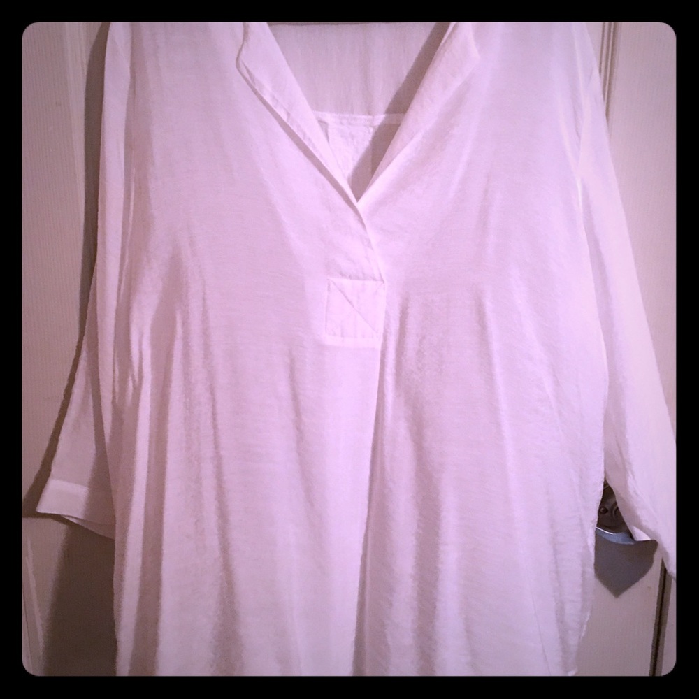 Sheer White Blouse